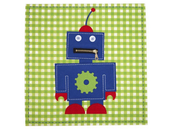 Lily & George Robot Stitched Canvas